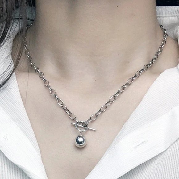 Jewelry - *NEW 925 Sterling Silver Toggle Link Necklace